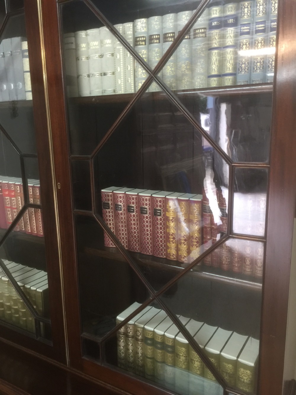 Mahogany nineteenth century library bookcase  View V