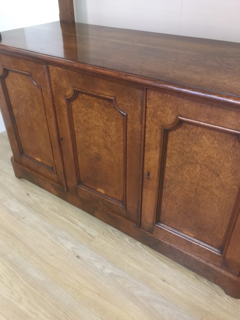 Victorian golden pollard oak two tier buffet View II