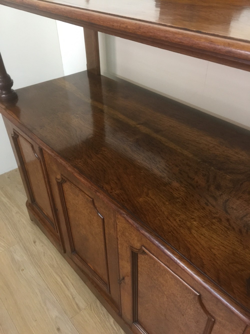 Victorian golden pollard oak two tier buffet View VI