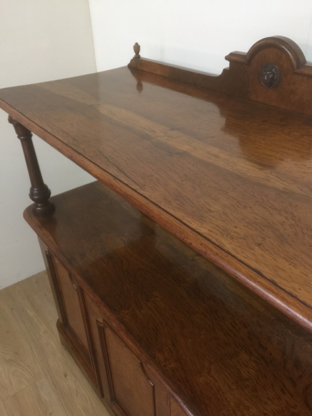 Victorian golden pollard oak two tier buffet View VII