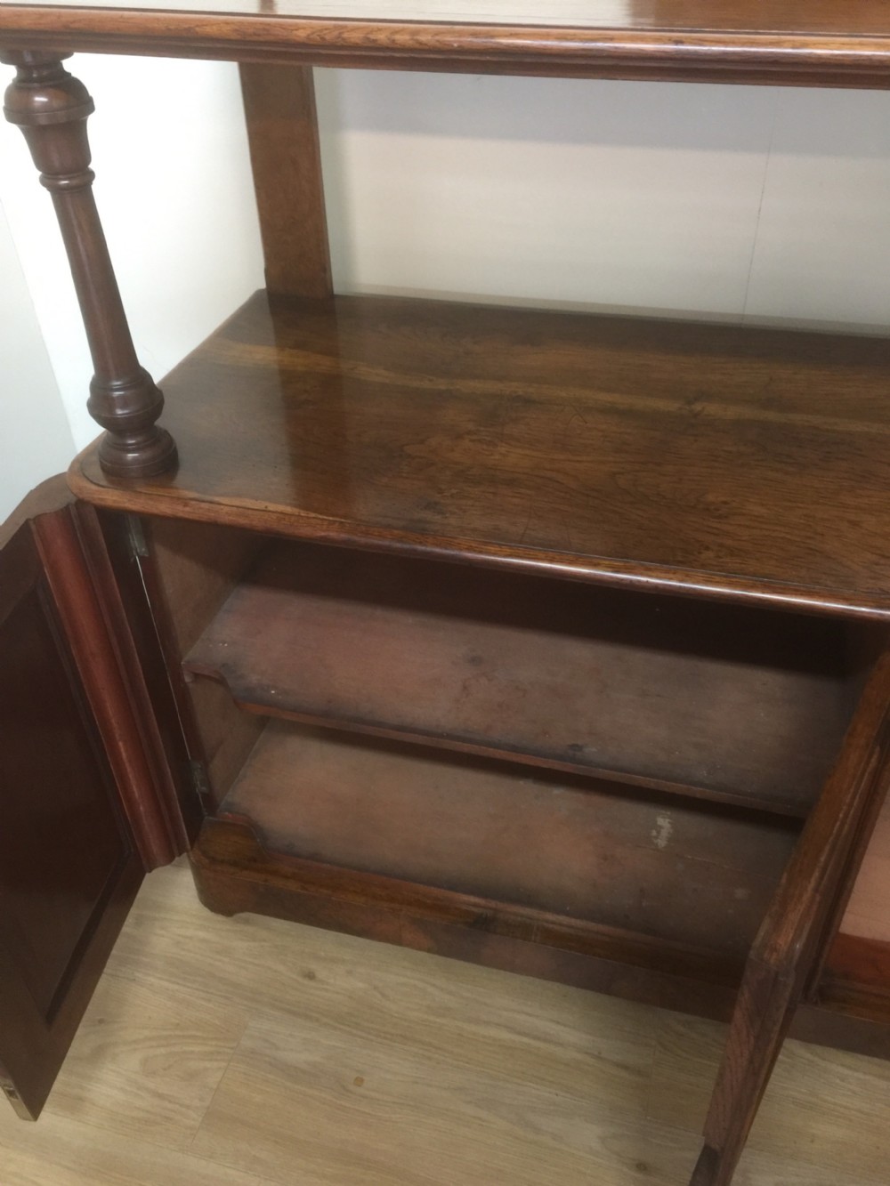 Victorian golden pollard oak two tier buffet View IX