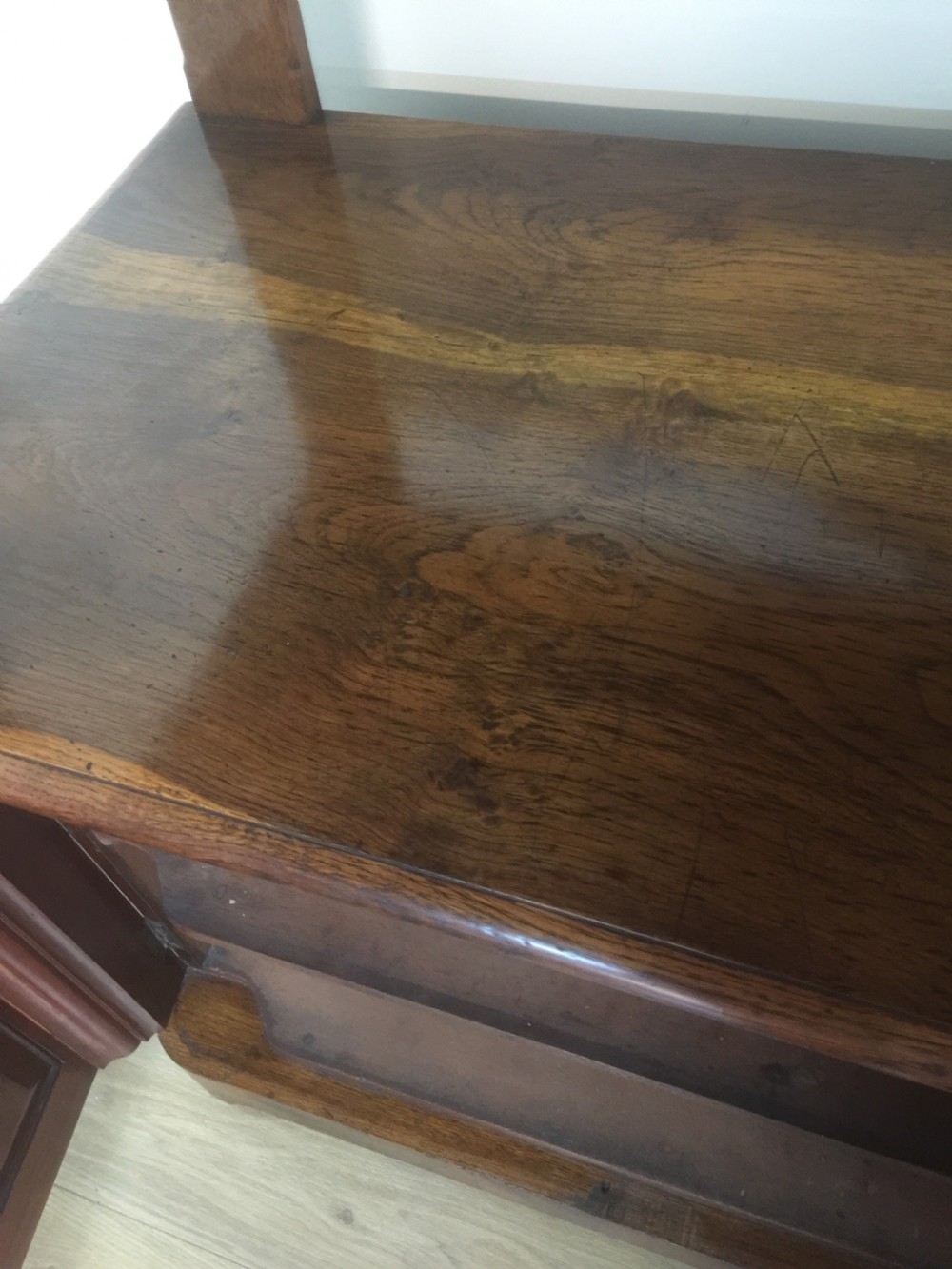 Victorian golden pollard oak two tier buffet View X