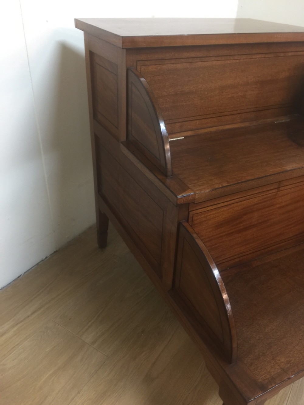 Late Georgian Mahogany library steps  View VI
