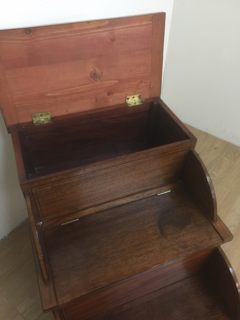 Late Georgian Mahogany library steps  View VII