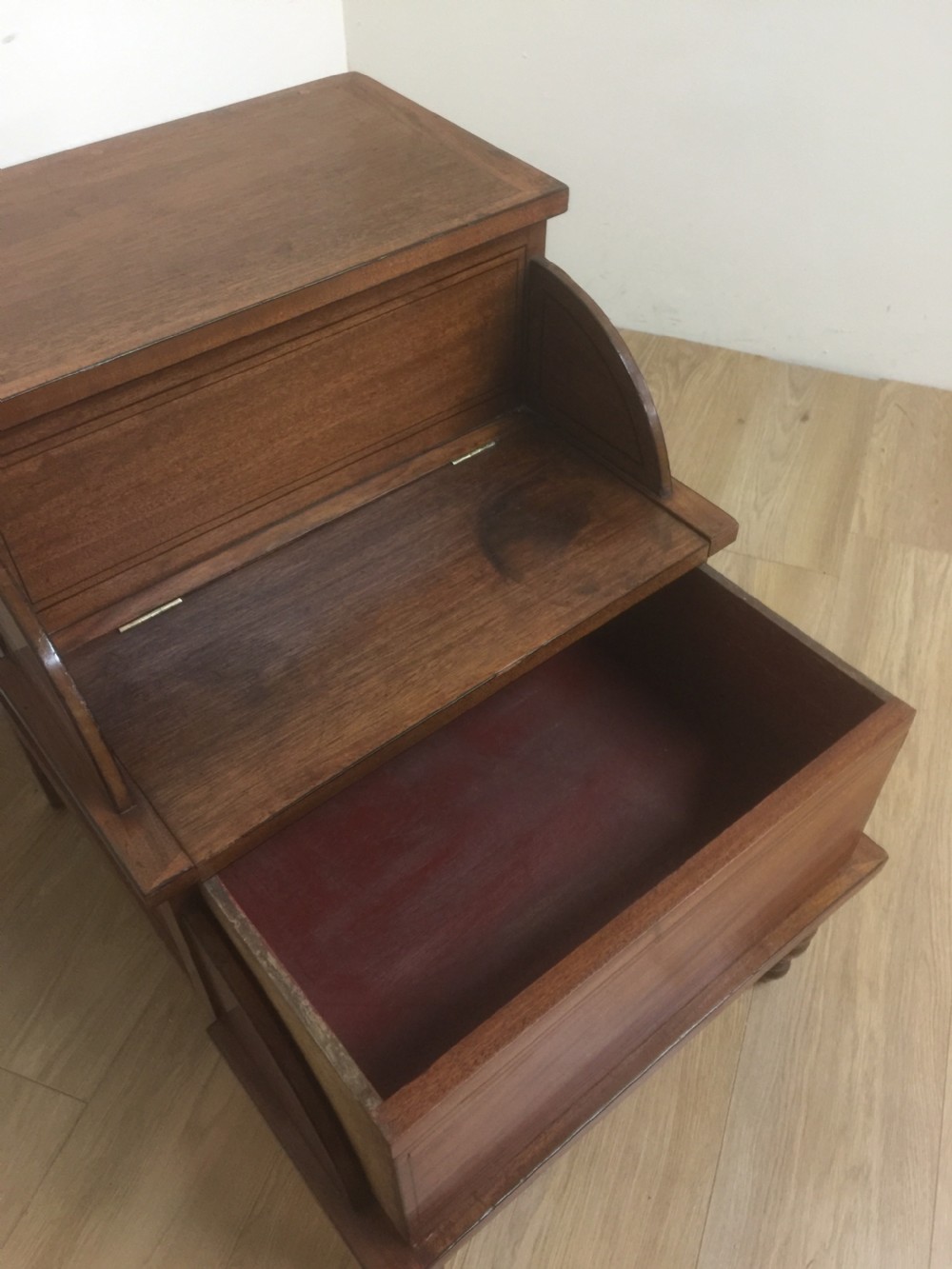 Late Georgian Mahogany library steps  View VIII