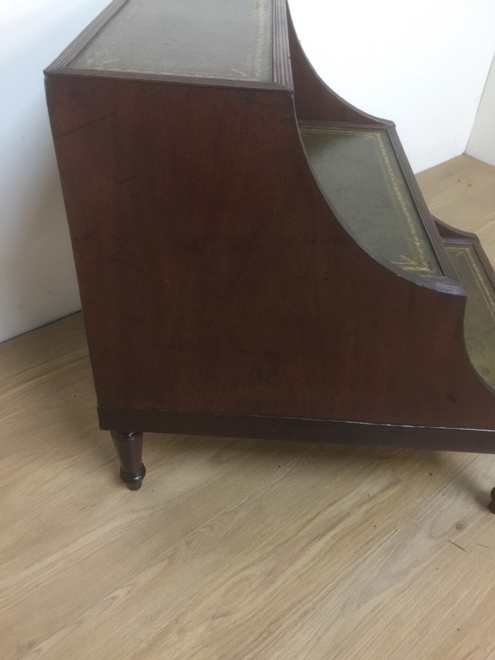 Regency Mahogany library steps with leather inset treads  View V