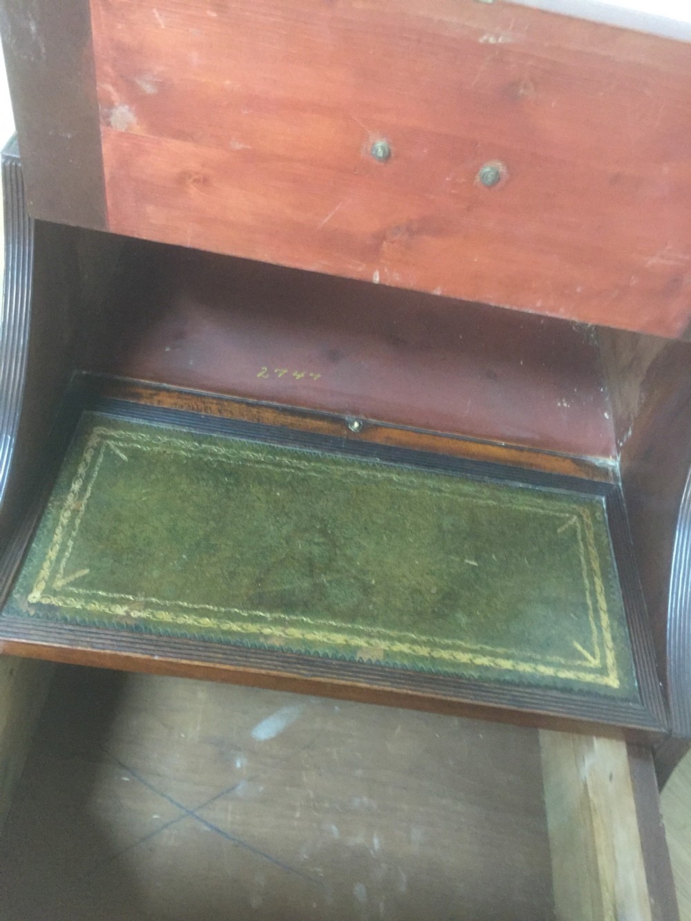 Regency Mahogany library steps with leather inset treads  View VII