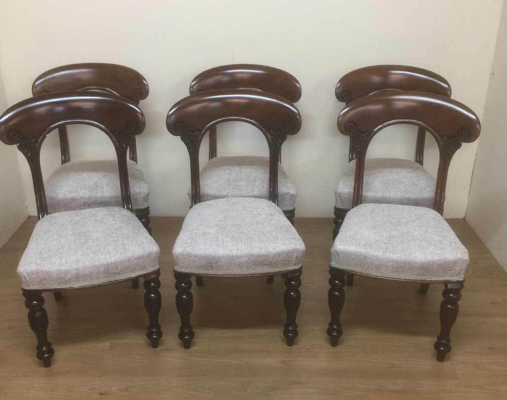  Six nineteenth century solid mahogany dining chairs by Widger of Plymouth