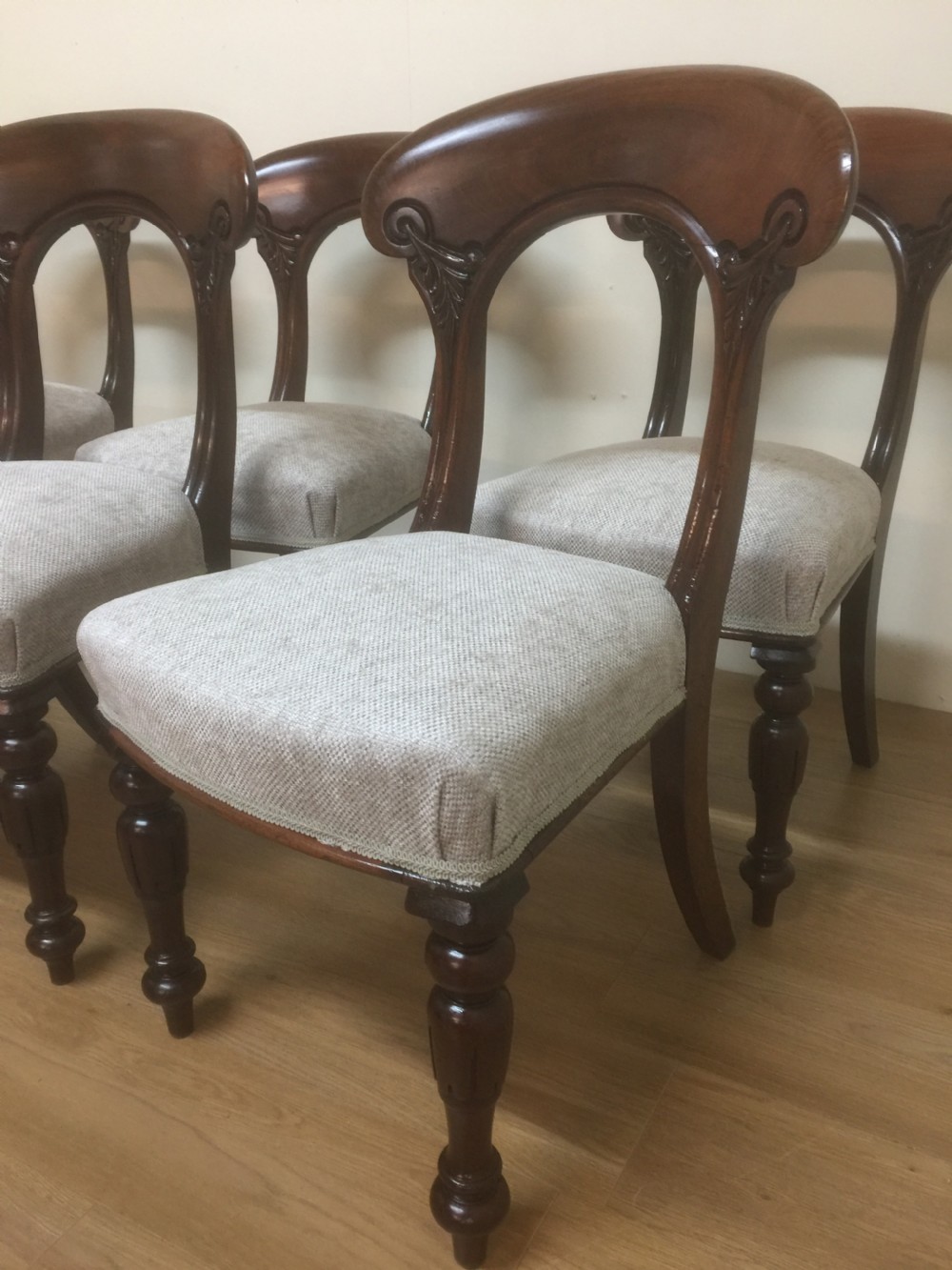  Six nineteenth century solid mahogany dining chairs by Widger of Plymouth View VI