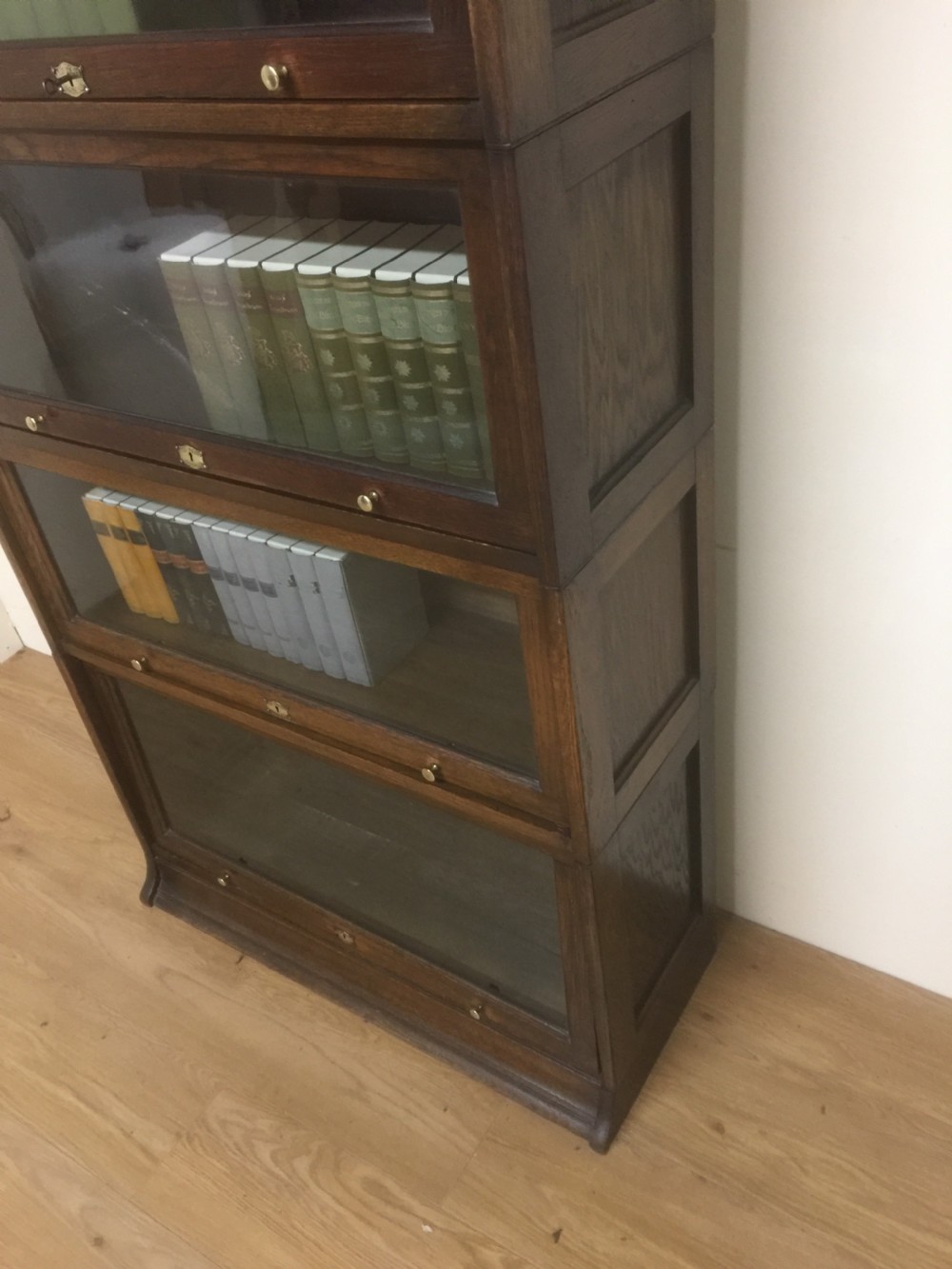 Oak stacking Barristers Lebus bookcase  View IV