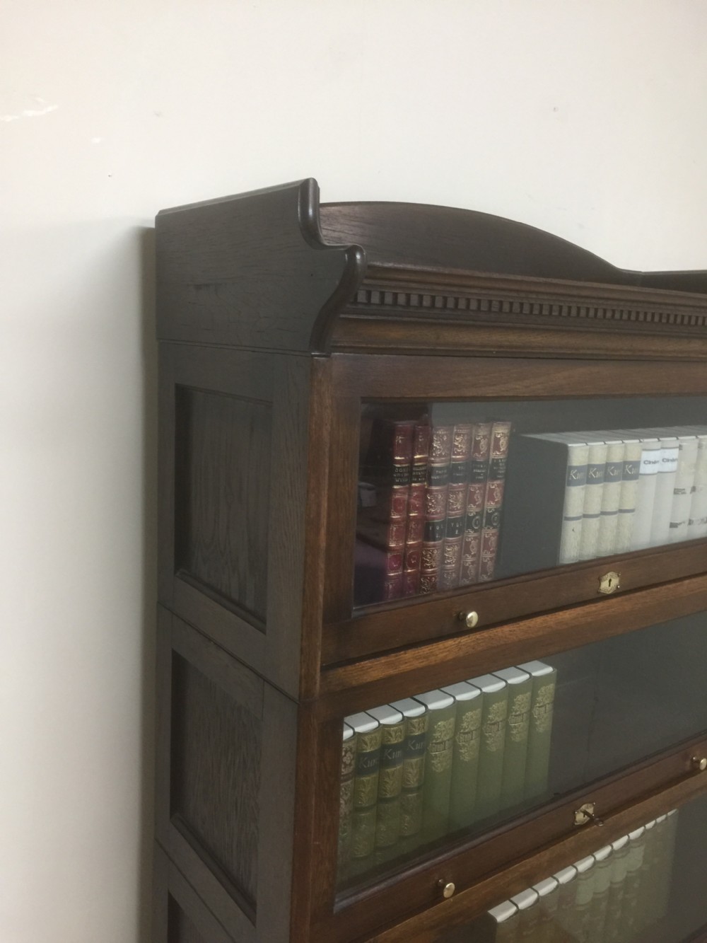 Oak stacking Barristers Lebus bookcase  View XI