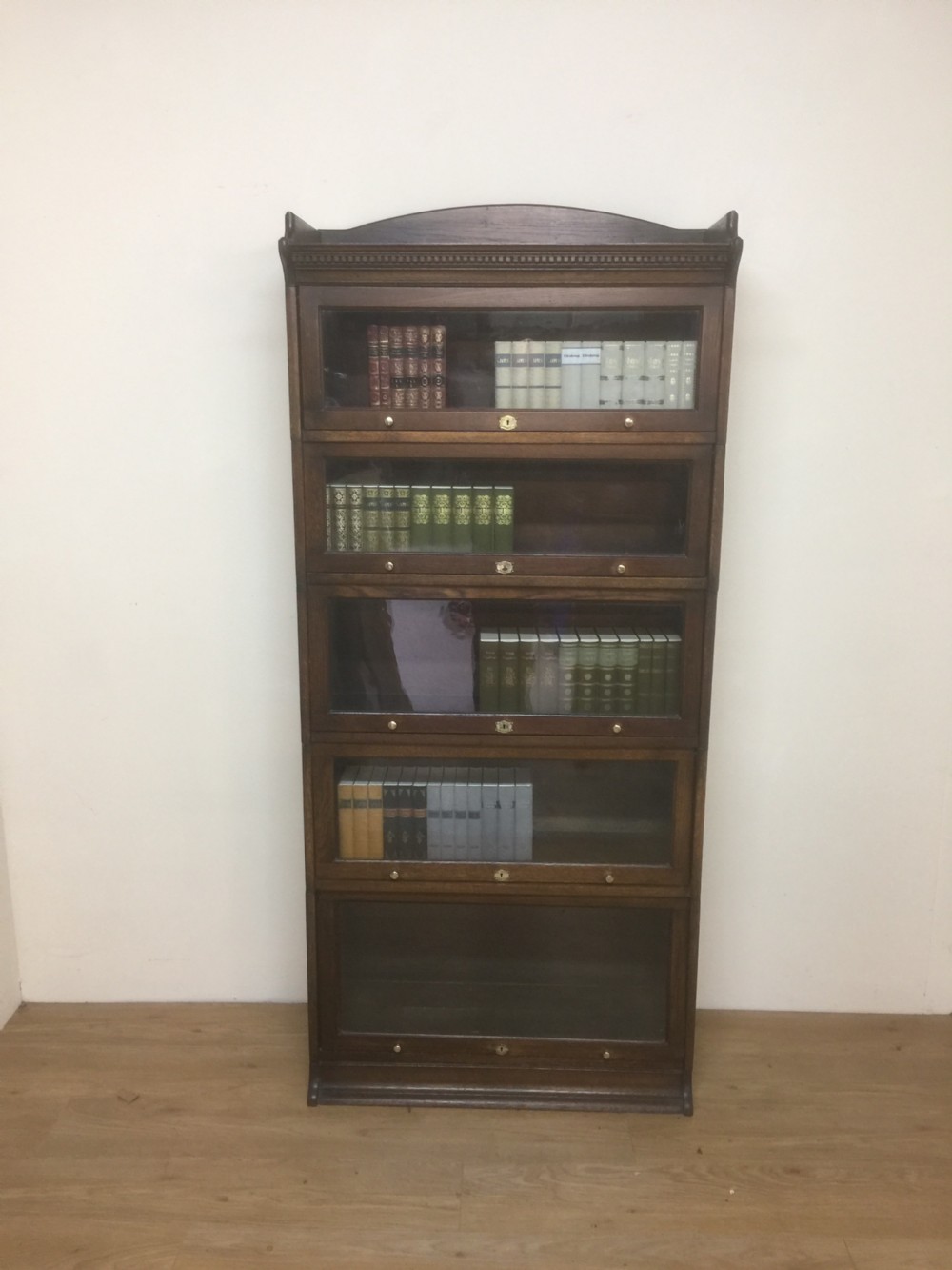 Oak stacking Barristers Lebus bookcase  View XII
