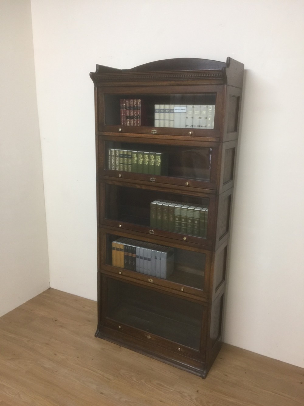 Oak stacking Barristers Lebus bookcase  View XIII