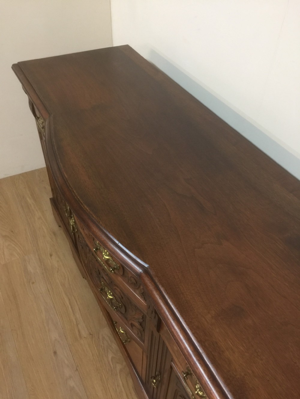 Late Victorian carved walnut Sideboard base circa 1890 View V