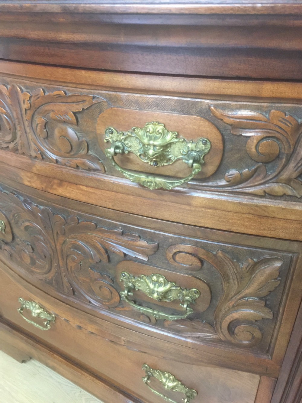 Late Victorian carved walnut Sideboard base circa 1890 View VIII