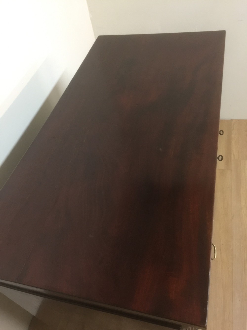 Late Georgian Mahogany chest of drawers with fitted dressing drawer View XI