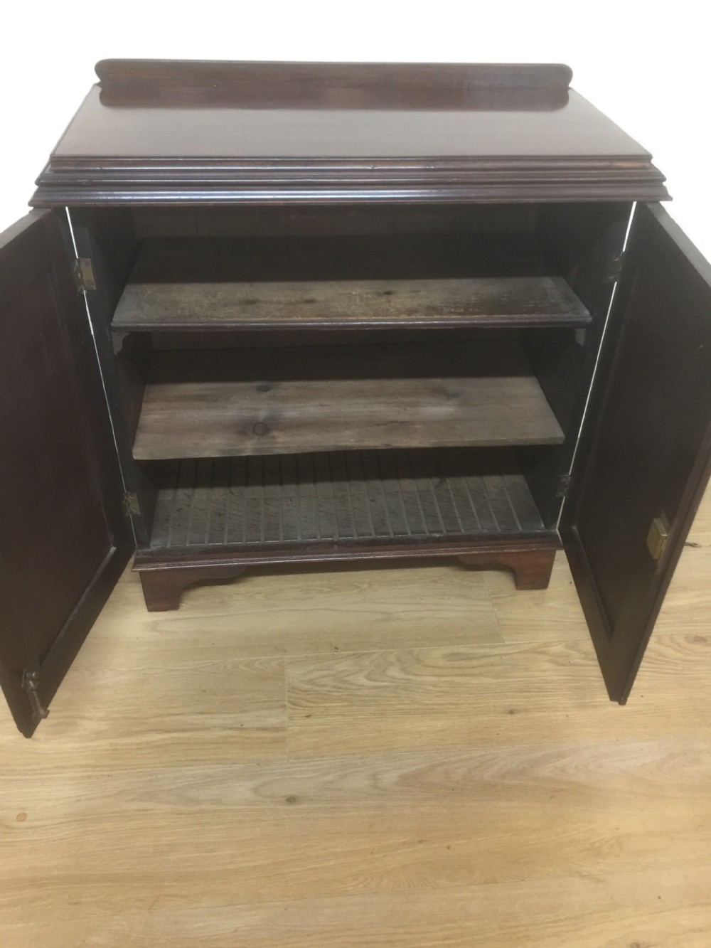 Small nineteenth century mahogany campaign  folio cupboard View V