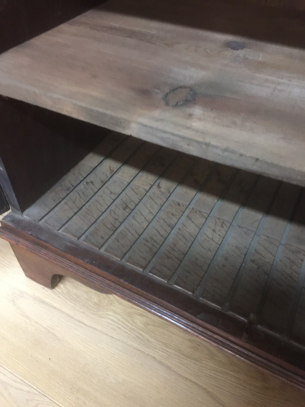 Small nineteenth century mahogany campaign  folio cupboard View VII