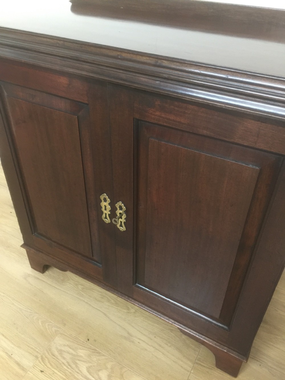 Small nineteenth century mahogany campaign  folio cupboard View VIII