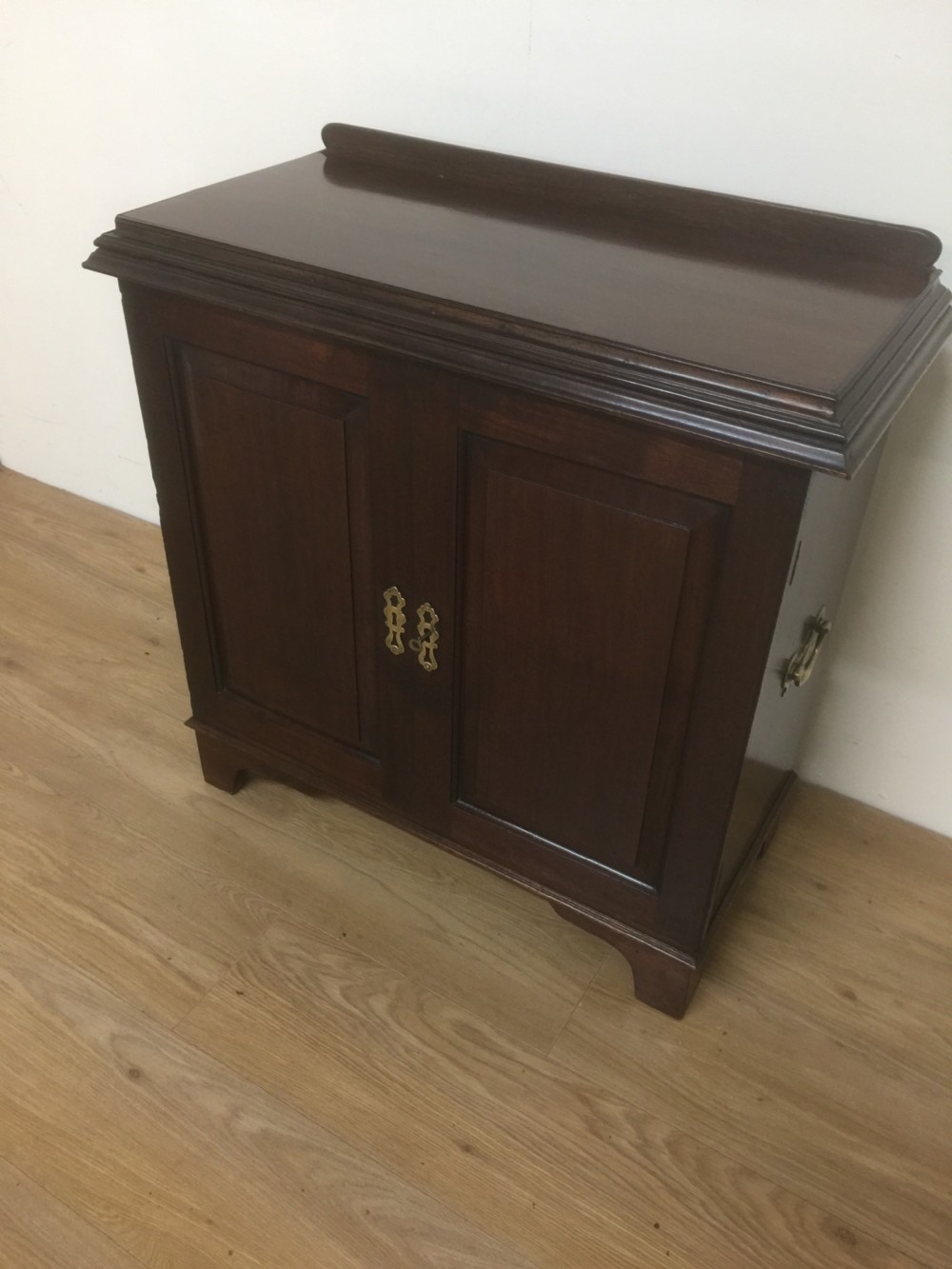 Small nineteenth century mahogany campaign  folio cupboard View IX
