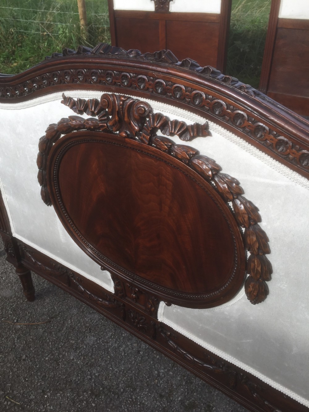 Pair of Edwardian carved mahogany single beds Stunning quality View III