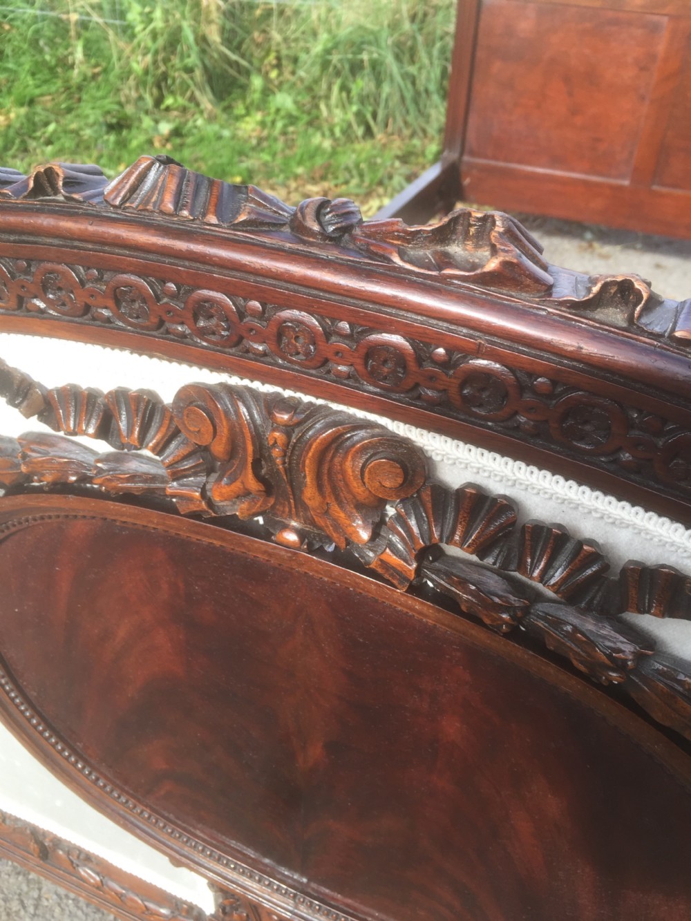 Pair of Edwardian carved mahogany single beds Stunning quality View XIII