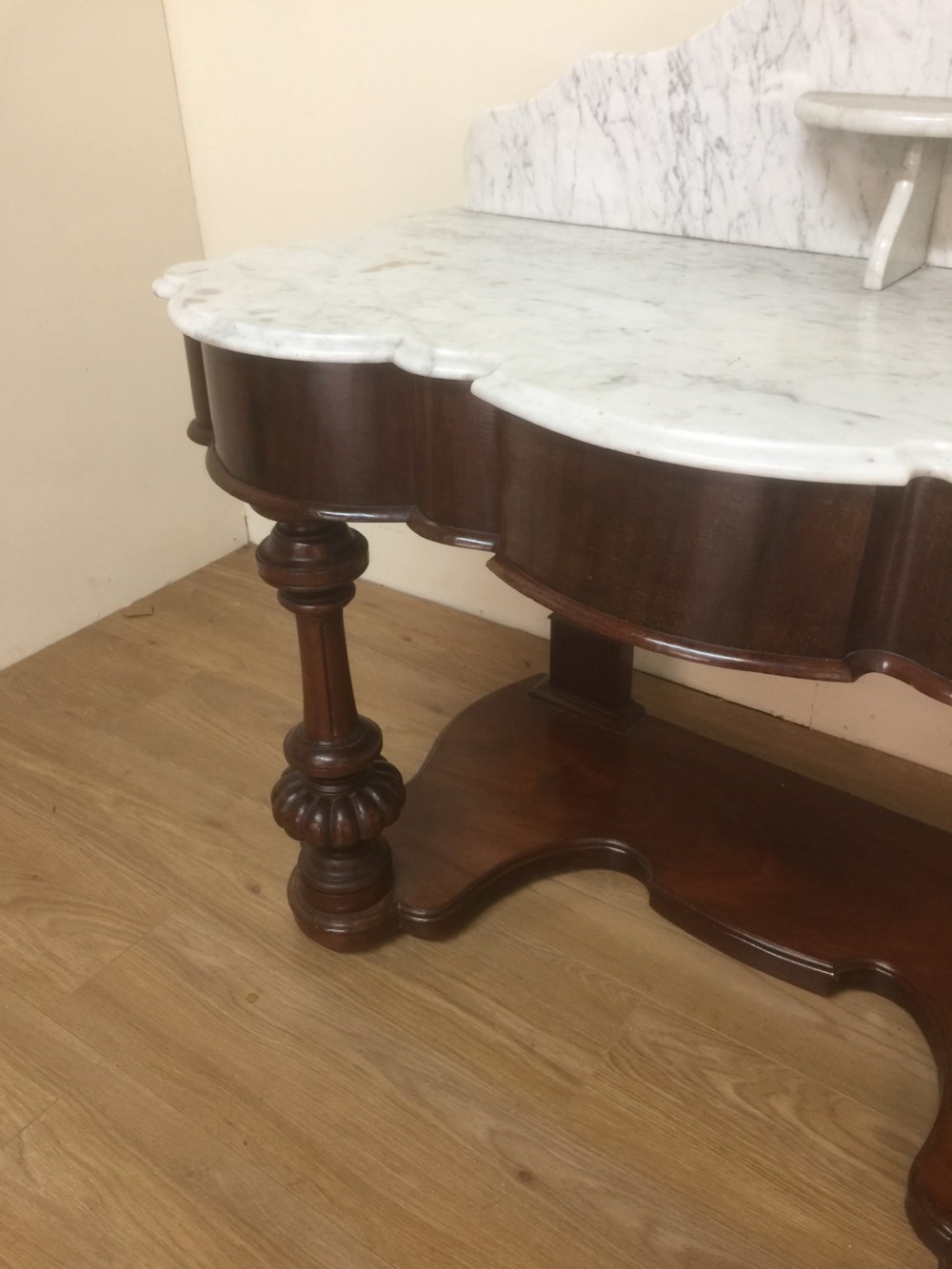 Victorian marble topped mahogany washstand  View IV