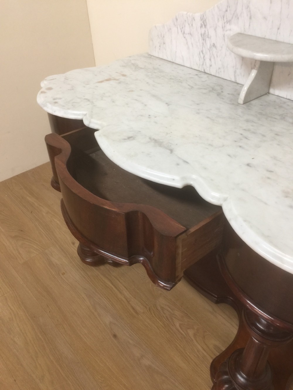 Victorian marble topped mahogany washstand  View VII