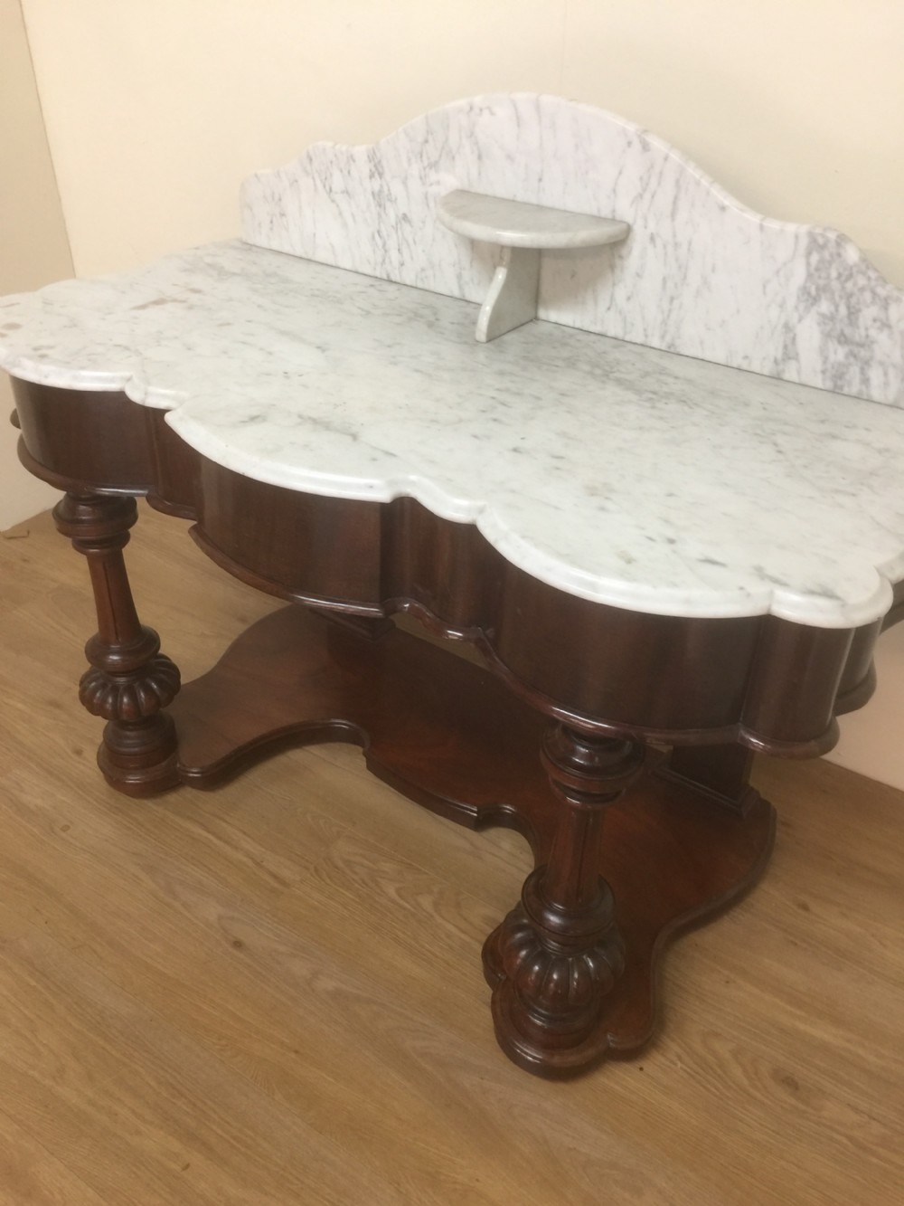 Victorian marble topped mahogany washstand  View IX