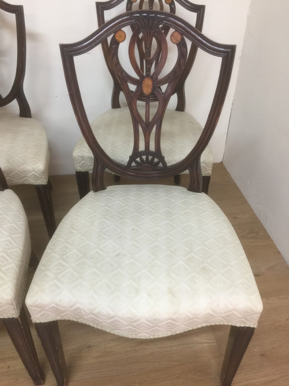 Six Sheraton Style Mahogany dining chairs  View II