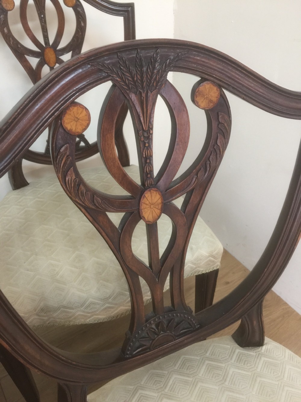 Six Sheraton Style Mahogany dining chairs  View IV