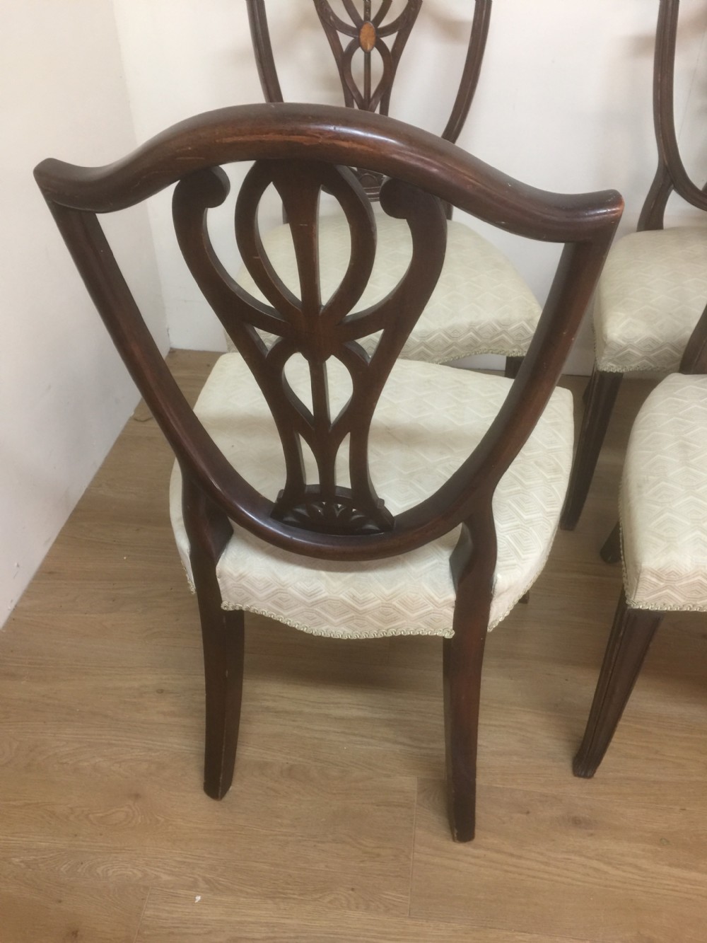 Six Sheraton Style Mahogany dining chairs  View VIII