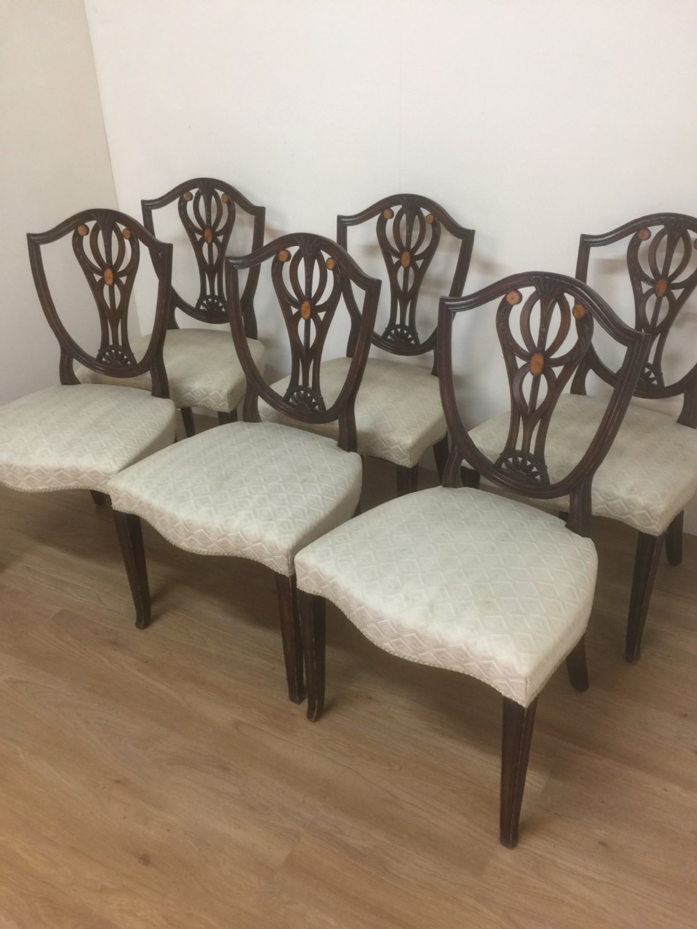 Six Sheraton Style Mahogany dining chairs  View IX