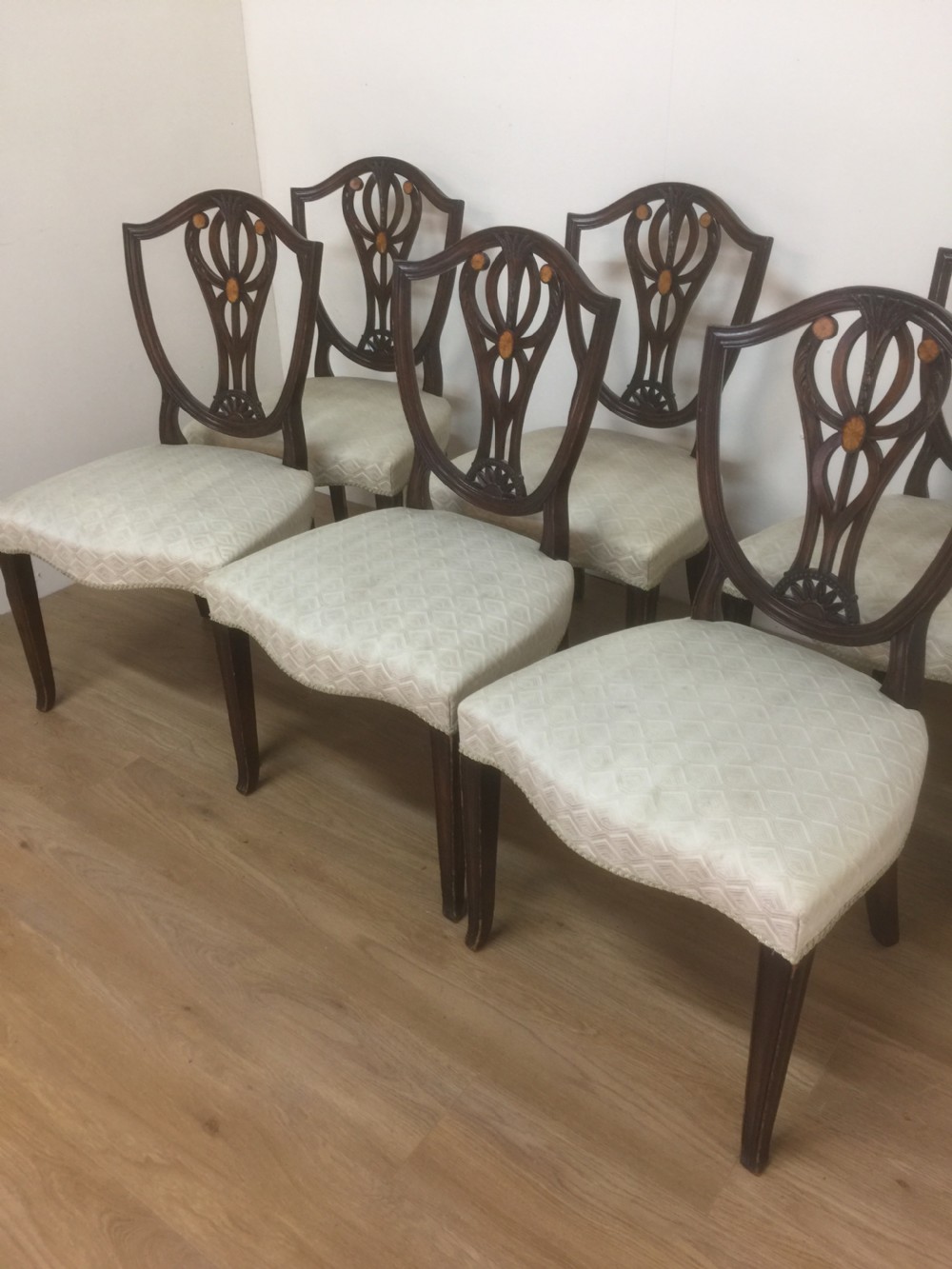 Six Sheraton Style Mahogany dining chairs  View XI