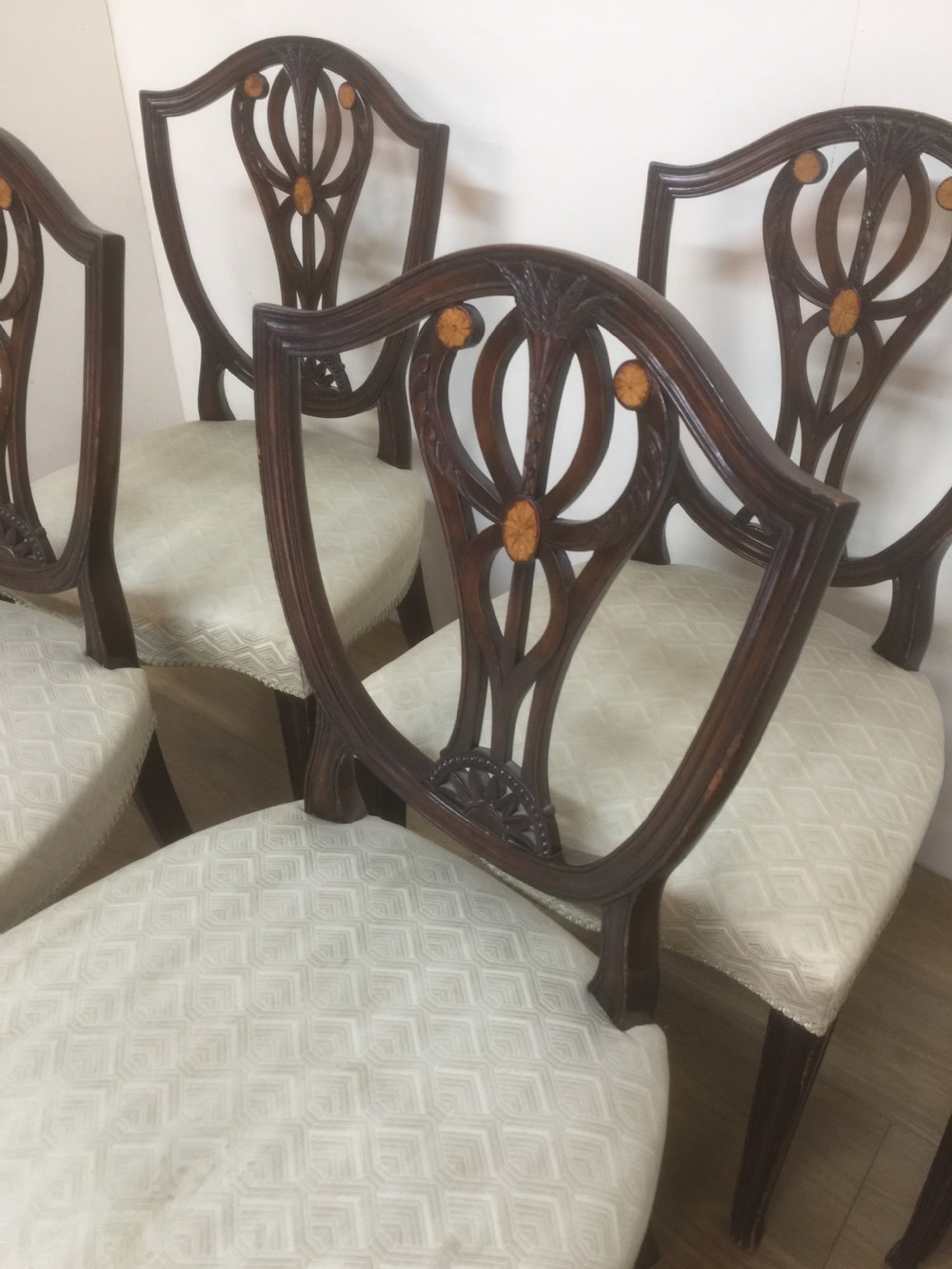 Six Sheraton Style Mahogany dining chairs  View XII