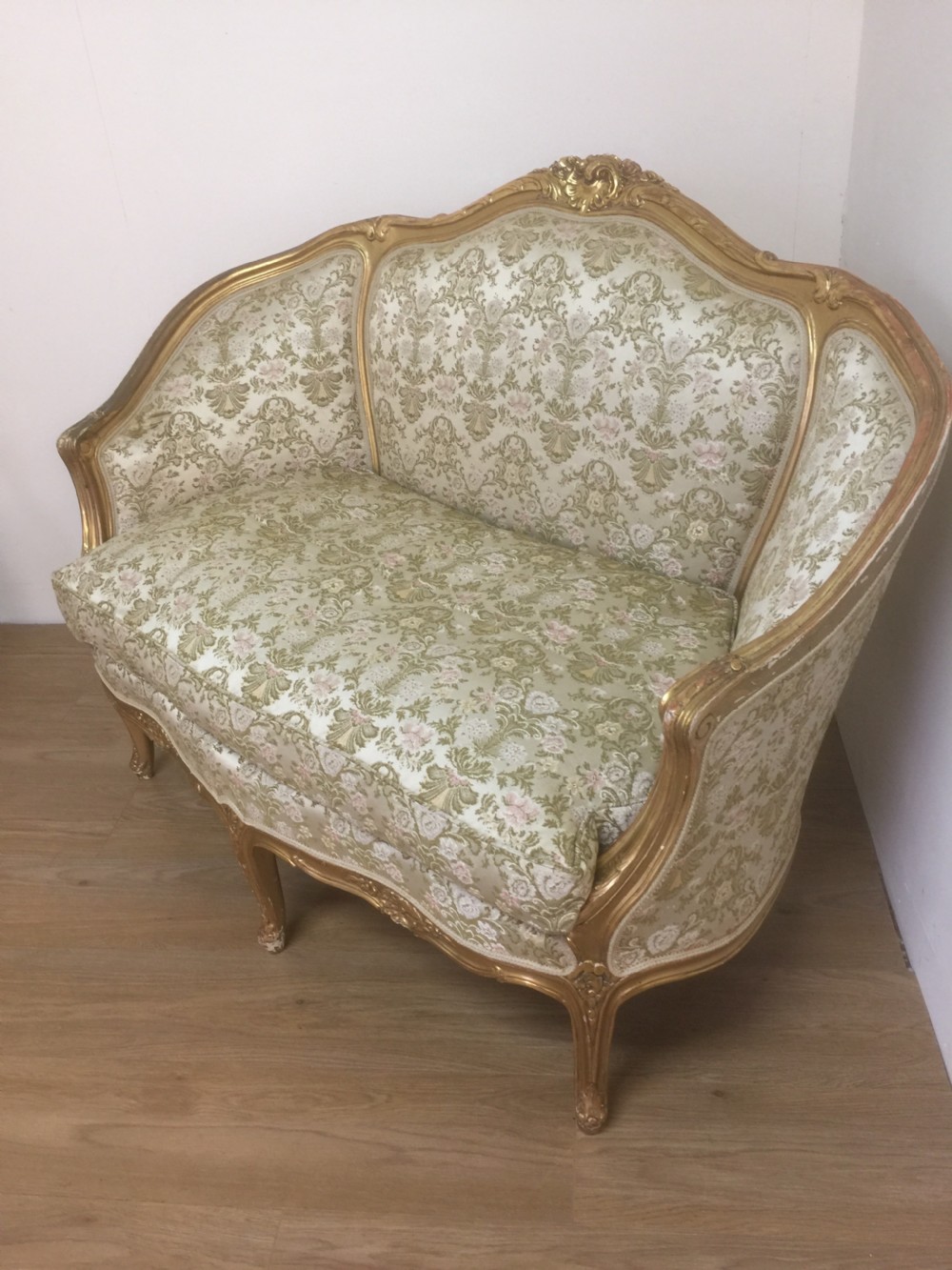 Gilded French two seater sofa circa 1920 View II