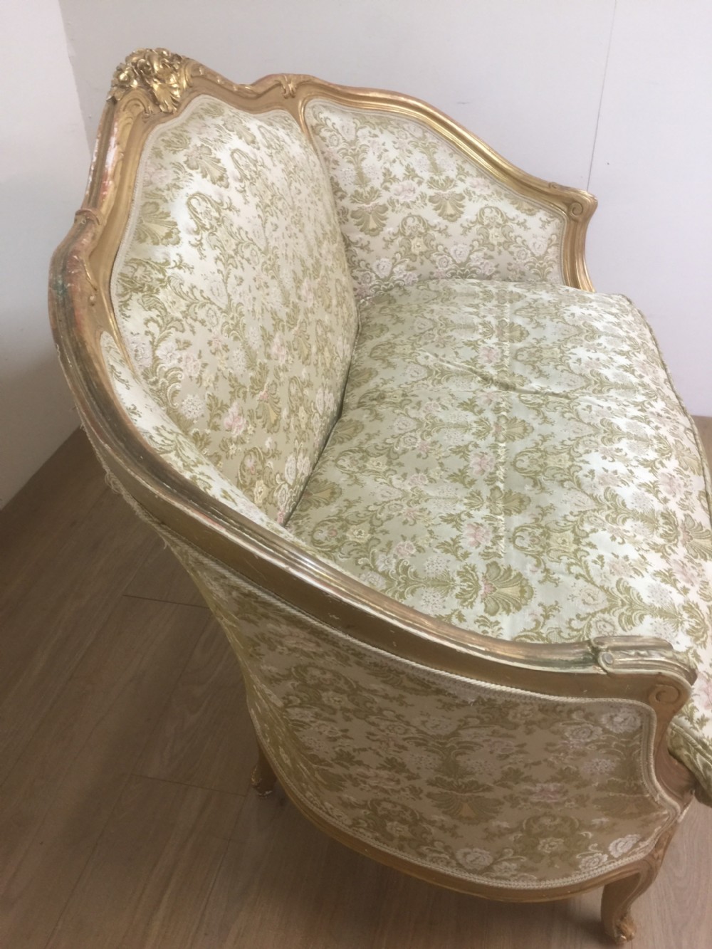Gilded French two seater sofa circa 1920 View VIII