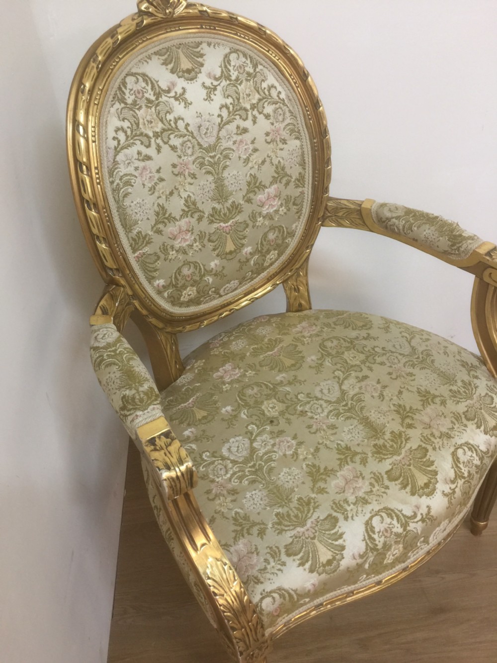 French gilded armchair.  View V