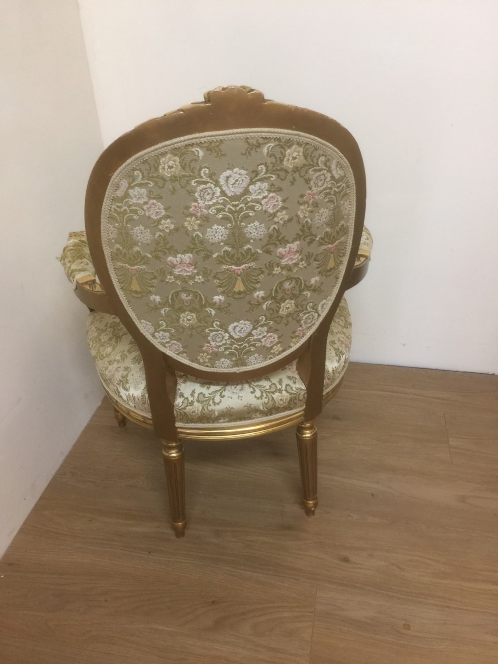 French gilded armchair.  View IX