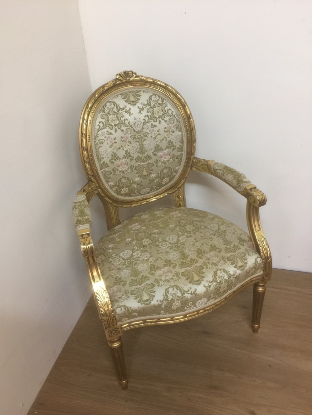 French gilded armchair.  View X