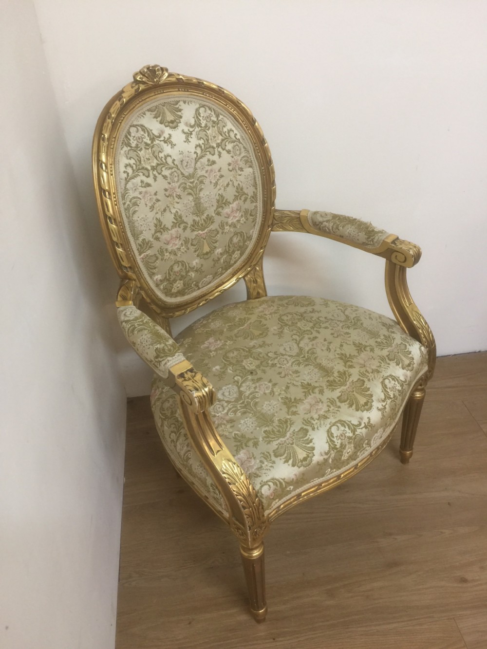 French gilded armchair.  View XI