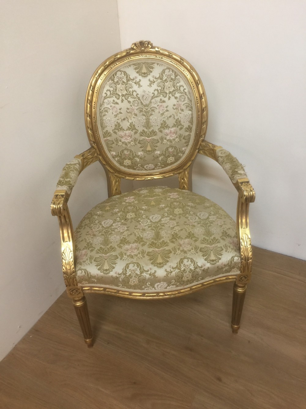 French gilded armchair. 