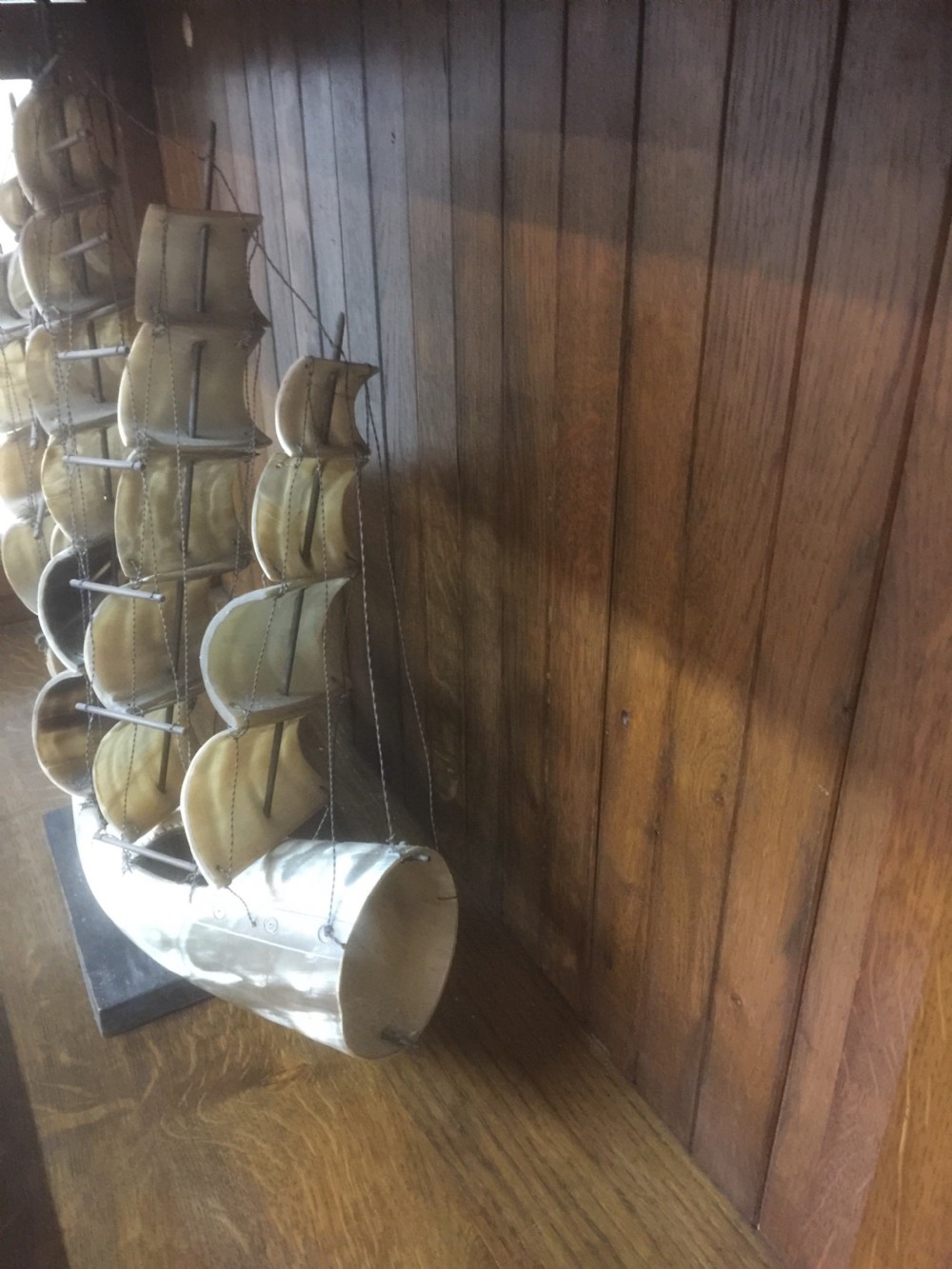 Edwardian golden oak model cabinet View VII