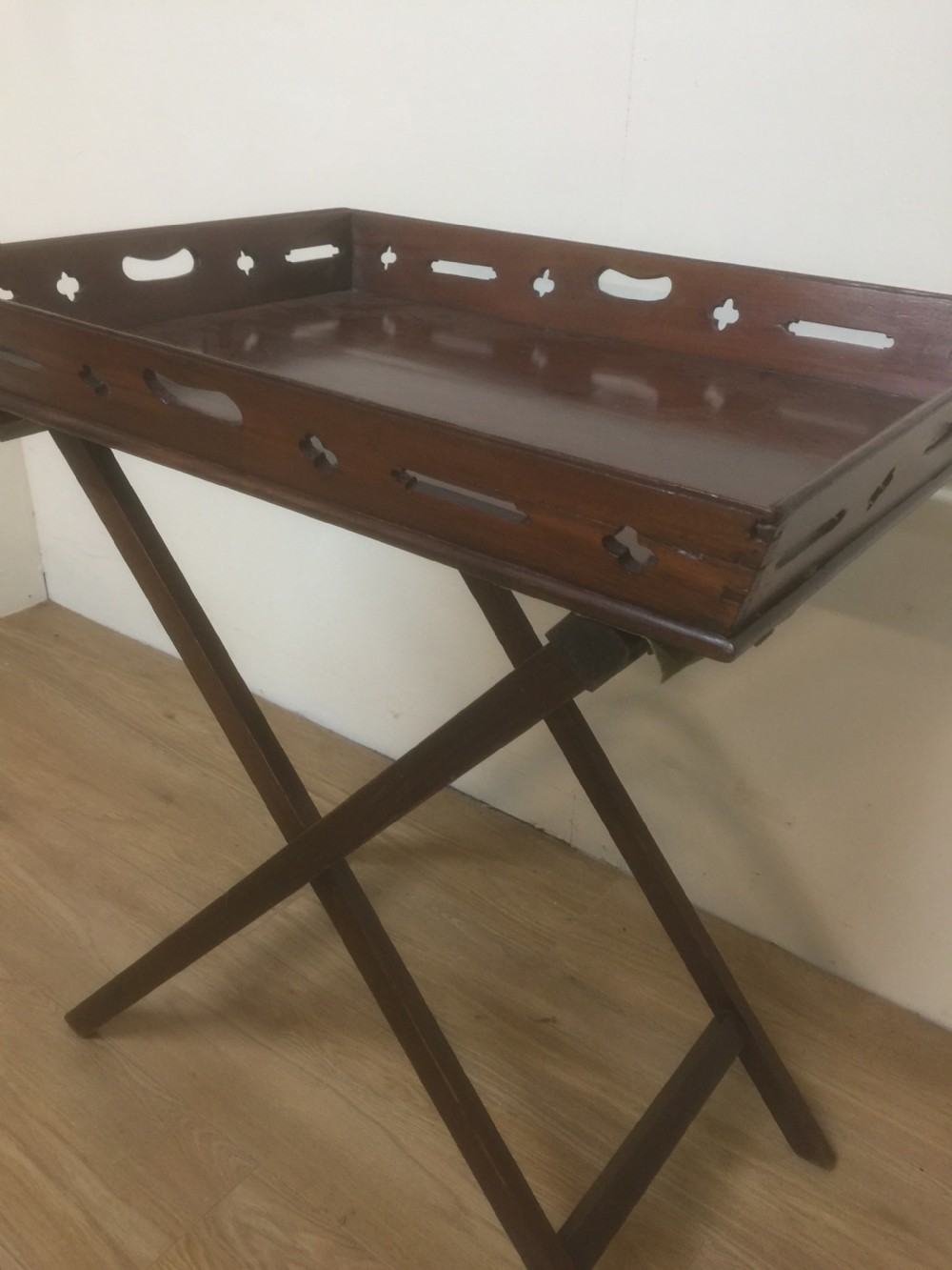 Georgian Mahogany Butler’s tray on stand  View IV