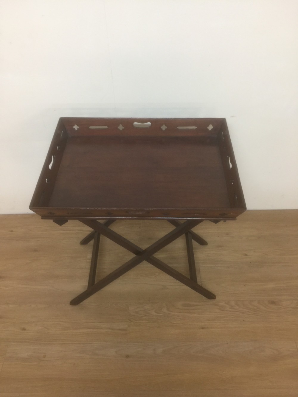 Georgian Mahogany Butler’s tray on stand  View VI
