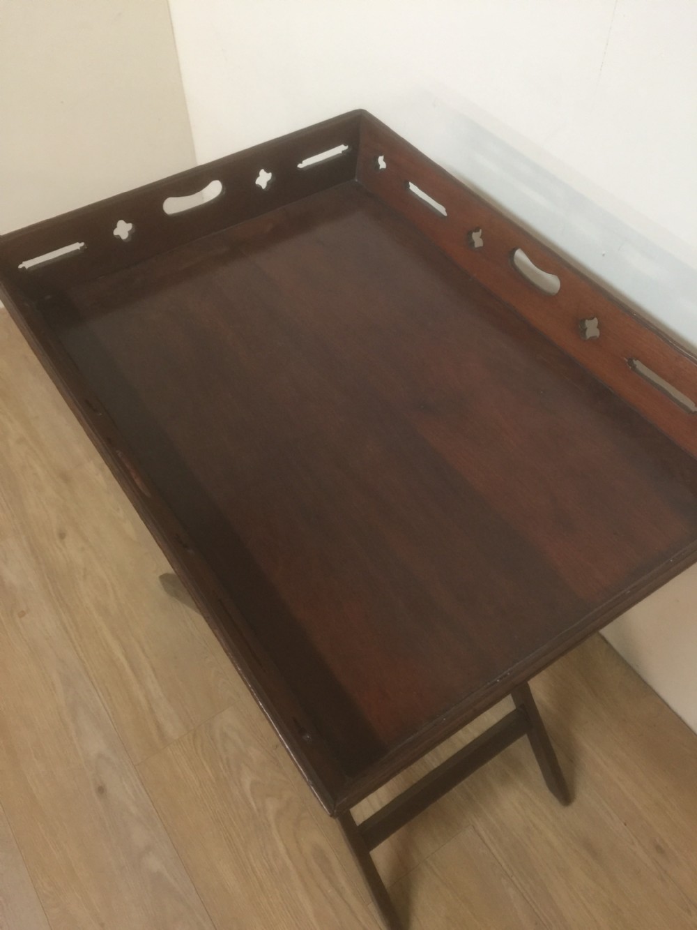 Georgian Mahogany Butler’s tray on stand  View VIII