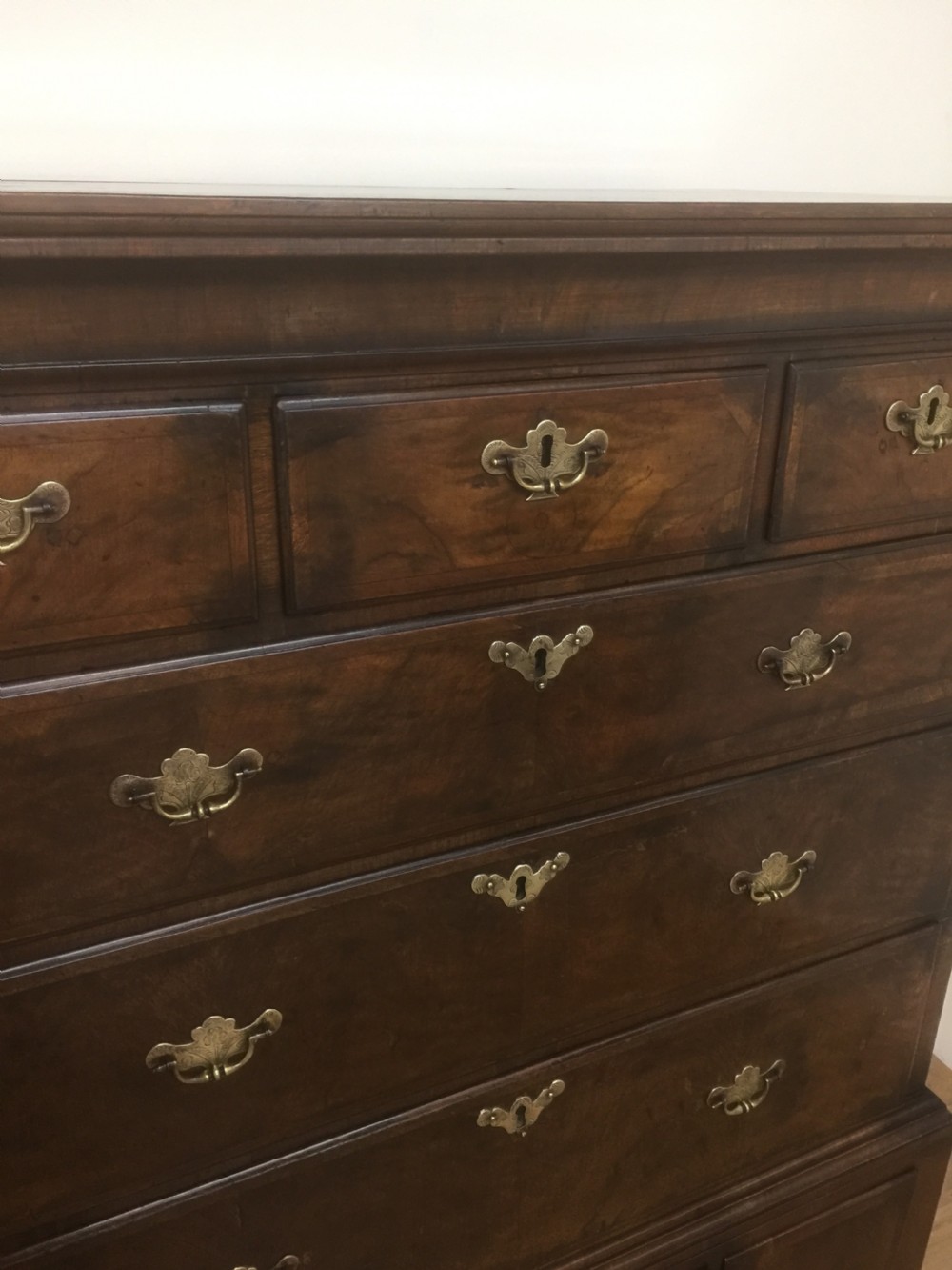 Georgian walnut chest on stand circa 1750 View III
