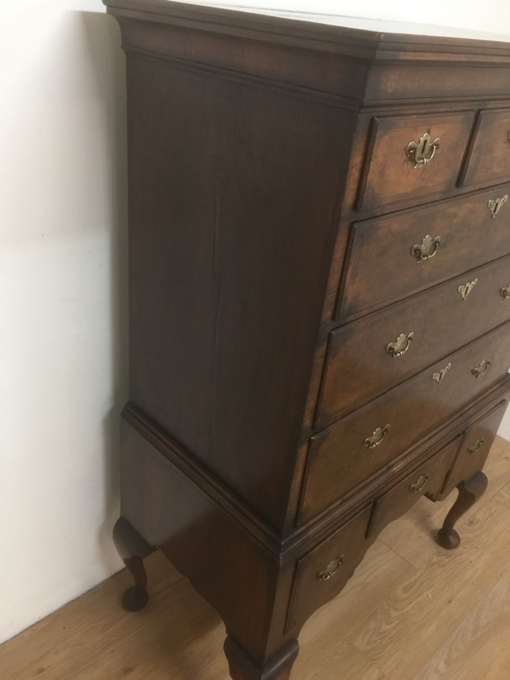 Georgian walnut chest on stand circa 1750 View V