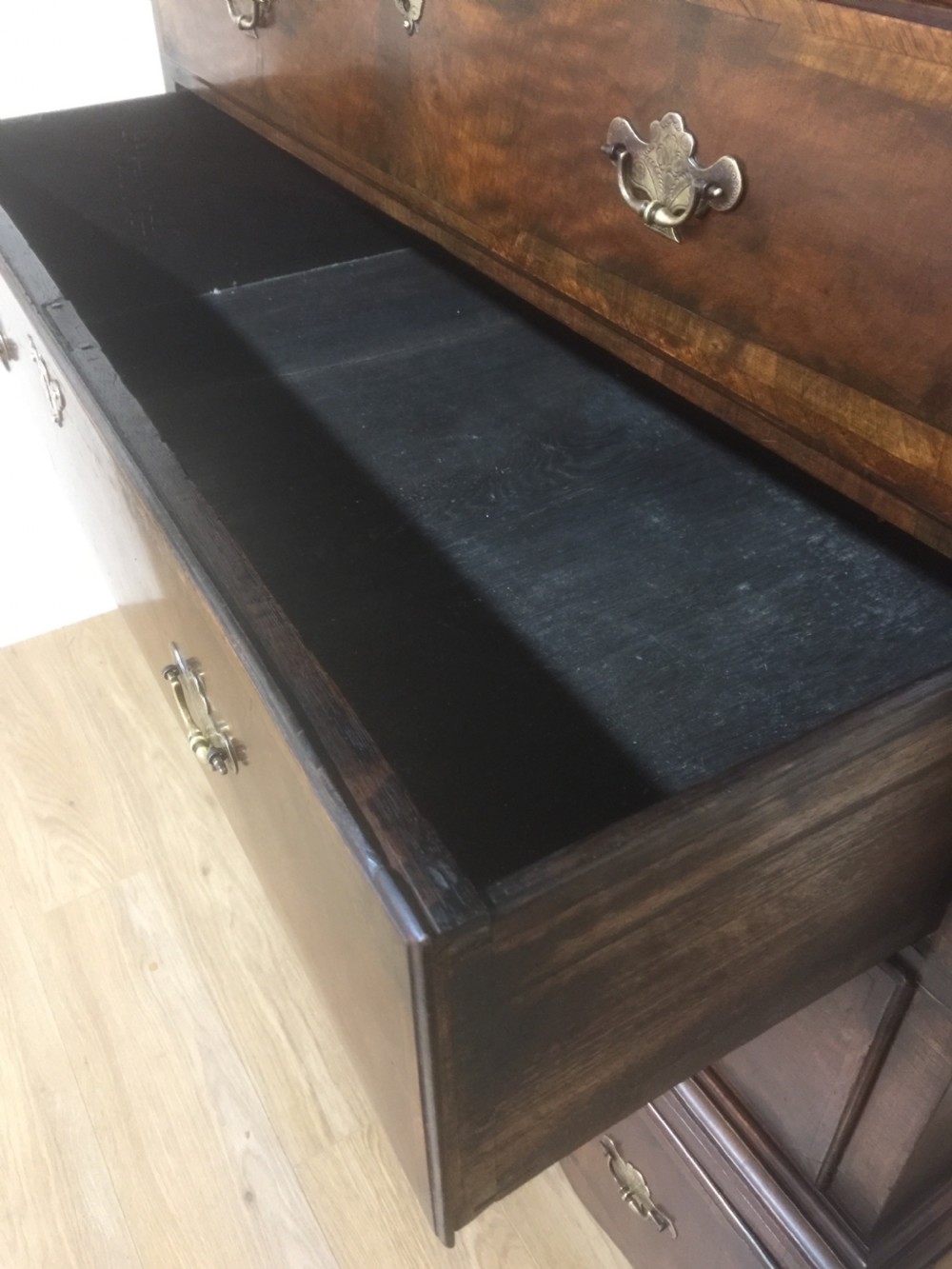 Georgian walnut chest on stand circa 1750 View X