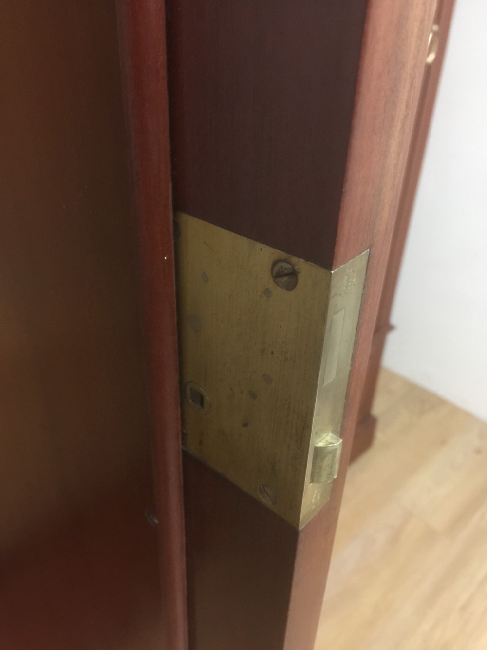 Victorian solid walnut large double wardrobe  View X